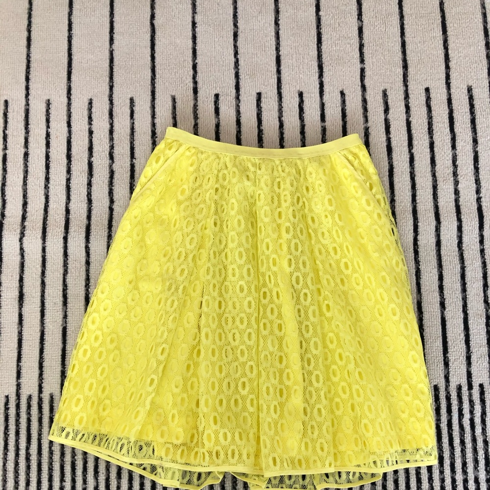 Anthropologie Maeve Skirt with lace overlay
